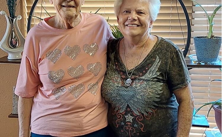 2025 Wichita County Fair Parade Grand Marshals Janice Rewerts and Kelma Burch.