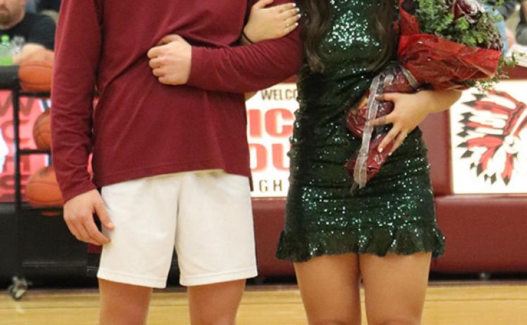 Colton Harbin and Erika Terriquez are crowned Winter Homecoming King and Queen.