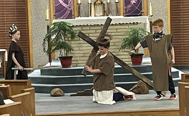Students Portray Living Stations of the Cross