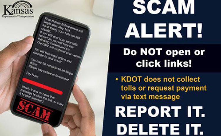 KDOT renews warning about toll scam texts