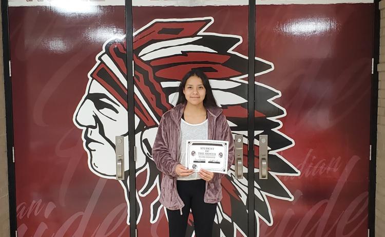 October Students of the Month For Outstanding Responsibility: Jasive Hernandez, daughter of Gabriel Hernandez and Judith Lemus