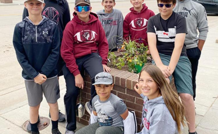 Back (L-R): Tadyn West, Tyson Peters, Gannon West, Pablo Reyes. Middle: Kade Gerstberger, Zane Gerstberger, Chadryn Smades. Front: Elian Reyes, Jentri Porter Photo courtesy Kristin Craddock