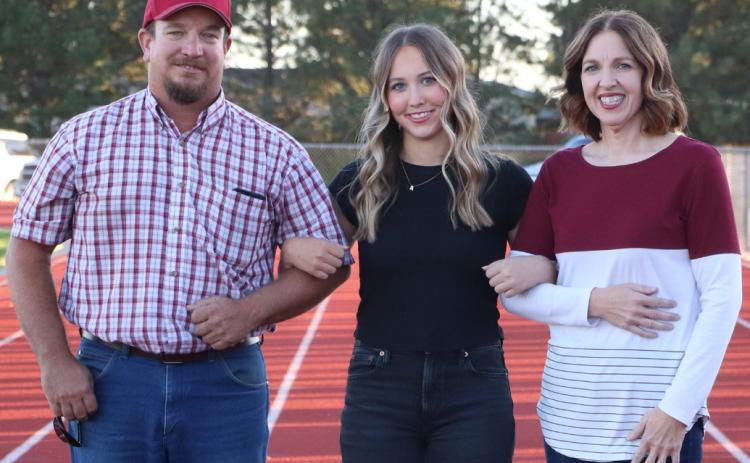 Senior Golfer Audrina Marcy with parents Steven and Brandy Marcy.