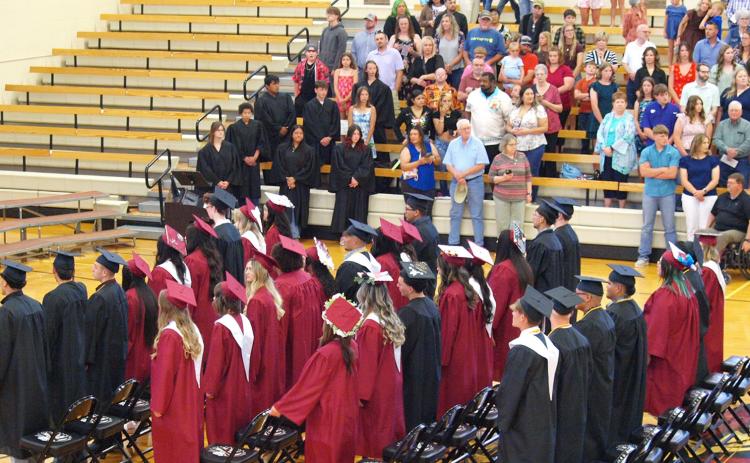 The Class of 2025 prepares for Commencement ceremonies to begin.
