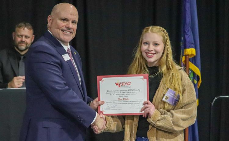 Whalen Receives $1,000 Scholarship from Wheatland Electric