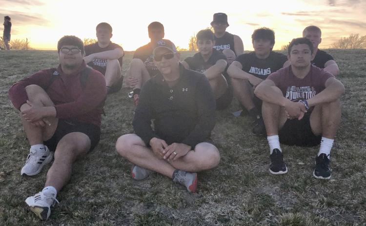 WCHS Track team takes a well-deserved rest. Photo courtesy Janee Porter