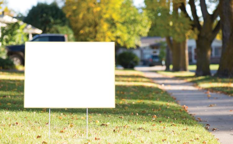 Political signs not allowed on highway right of way