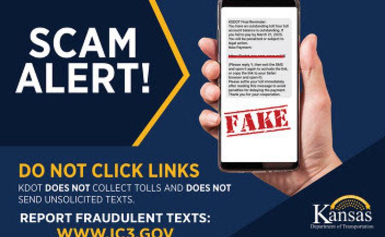 KDOT warns of smishing scam