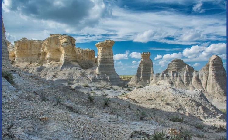 Niobrara Chalk Formations at Little Jerusalem Badlands State Park