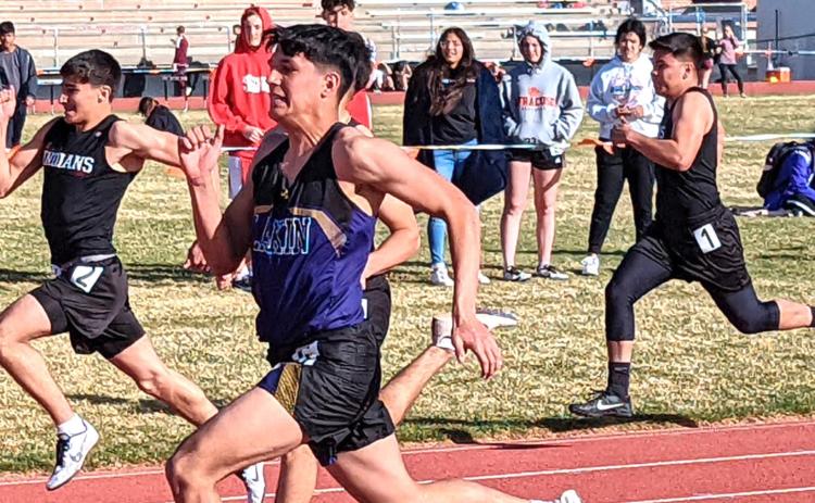 Above: Erik Hermosillo and Christian Marchant in the 100 meters at Johnson.