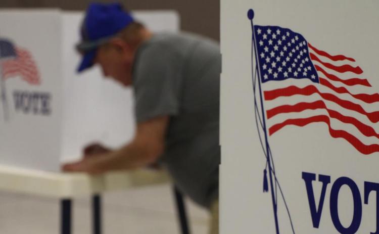 A Kansas polling place in November 2018. – Kansas News Service File Photo