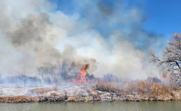 Fire Training/ Prescribed Burns held at Lake Scott State Park
