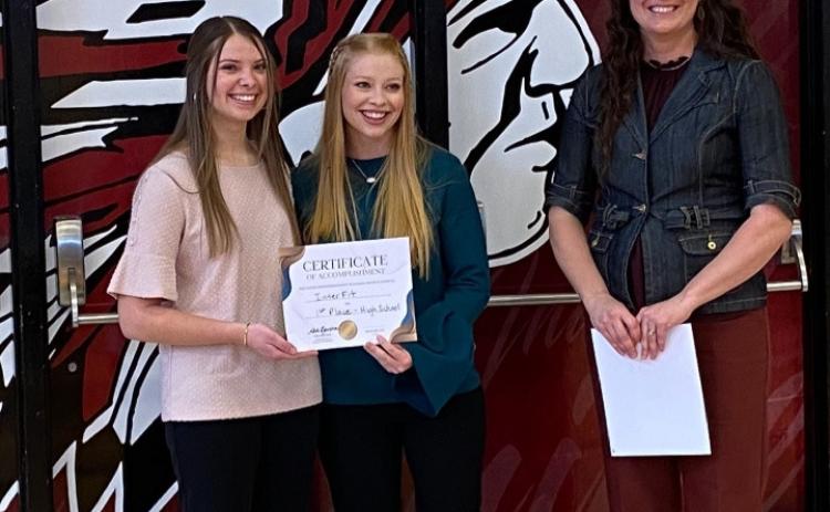 High School Division 1st place winners: Gretchen Ridder, Elise Whalen, WCED's Nikki Bjurstrom