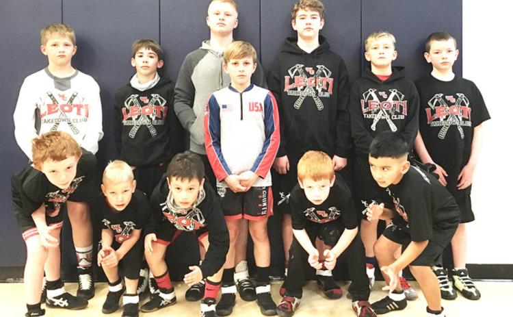 Above: This Leoti Takedown team travelled to Cimarron on January 23. Photos courtesy Misty Gardener