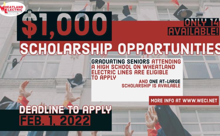 Wheatland Electric Offering $1,000 Scholarships To Graduating Seniors
