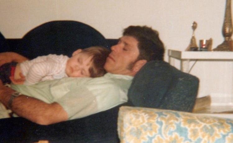 Courtney Farr sleeps on his father’s chest when he was a young boy, in 1979. Submitted by Courtney Farr