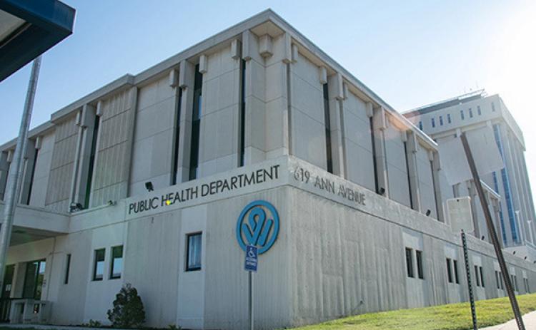Outside the Unified Government Public Health Department of Wyandotte County in downtown Kansas City, Kansas. Bek Shackelford-Nwanganga/Kansas News Service